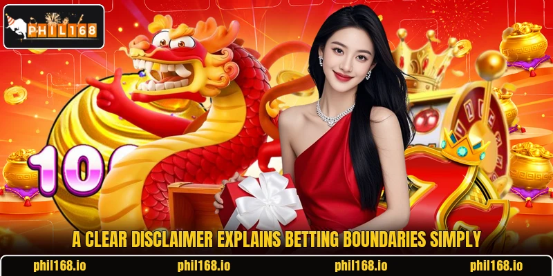 A clear disclaimer explains betting boundaries simply A clear disclaimer explains betting boundaries simply