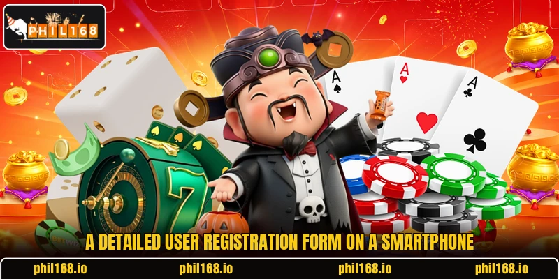A detailed user registration form on a smartphone A detailed user registration form on a smartphone