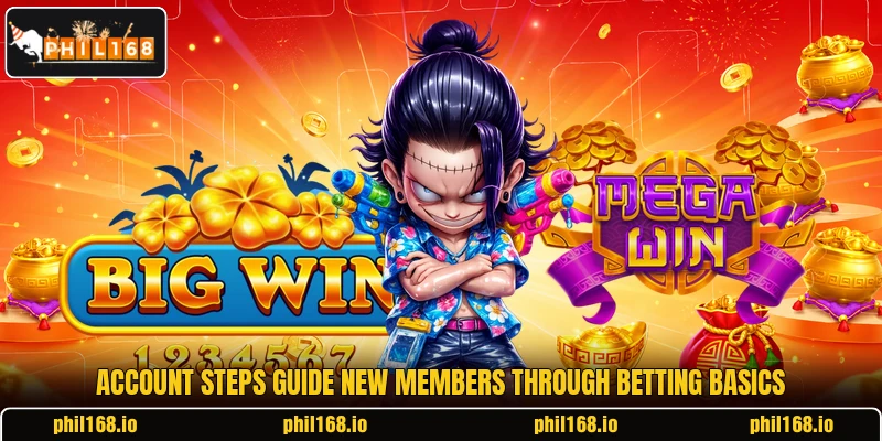 Account steps guide new members through betting basics