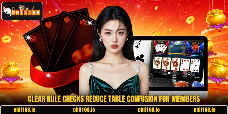Clear rule checks reduce table confusion for members