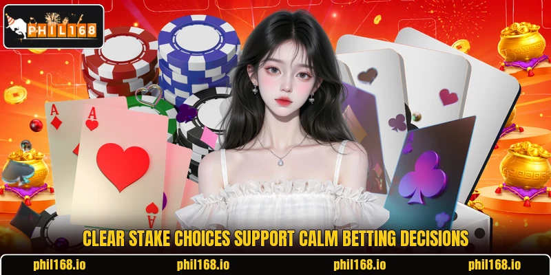 Clear stake choices support calm betting decisions