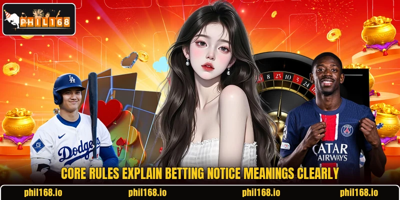 Core rules explain betting notice meanings clearly Core rules explain betting notice meanings clearly