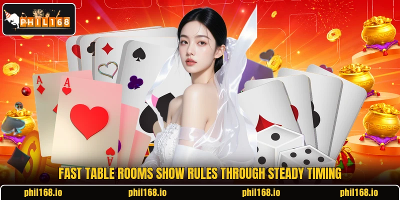 Fast table rooms show rules through steady timing