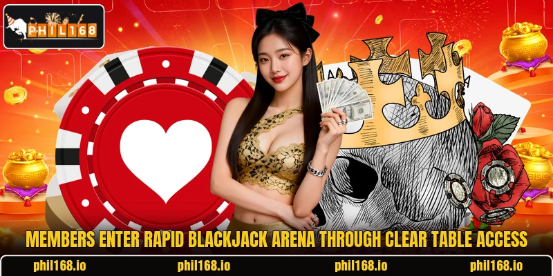 Members enter Rapid Blackjack Arena through clear table access