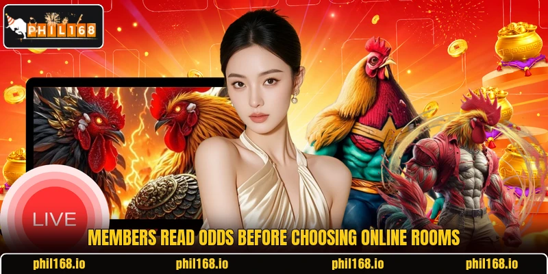 Members read odds before choosing online rooms