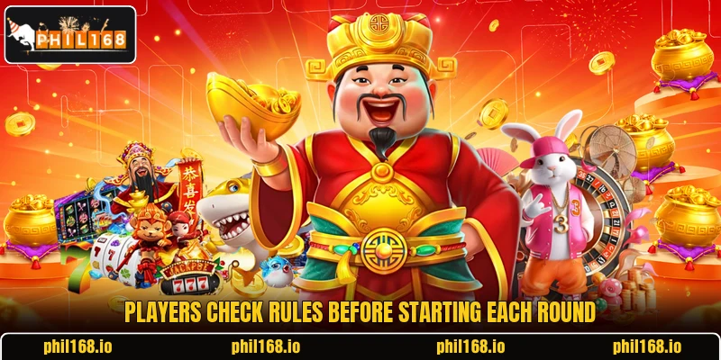 Players check rules before starting each round