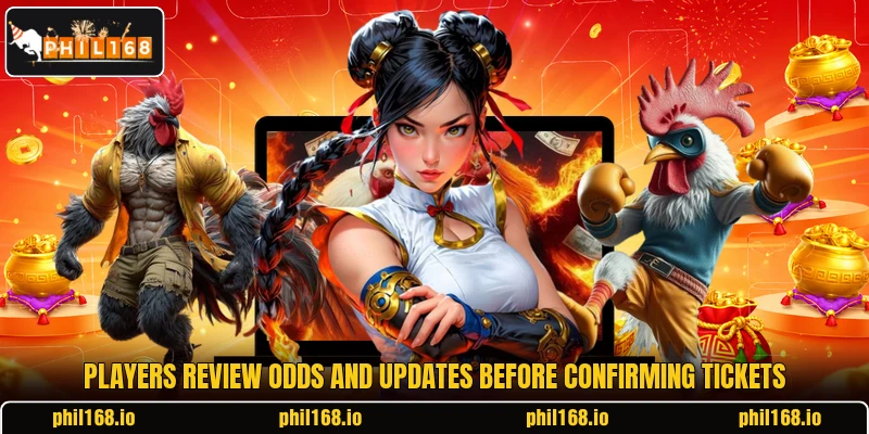 Players review odds and updates before confirming tickets Players review odds and updates before confirming tickets