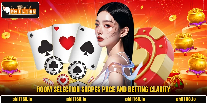 Room selection shapes pace and betting clarity