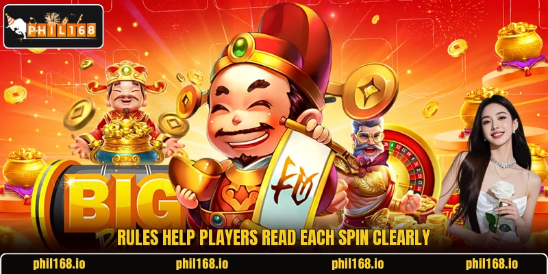 Rules help players read each spin clearly