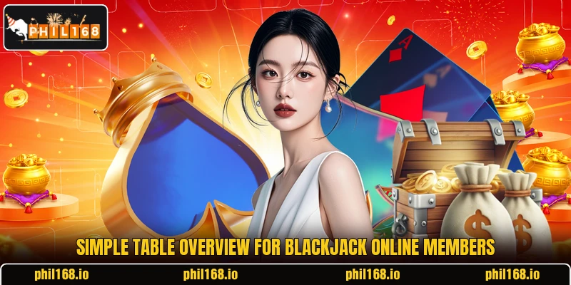 Simple table overview for blackjack online members